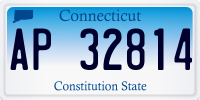 CT license plate AP32814