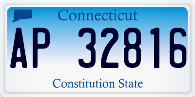 CT license plate AP32816