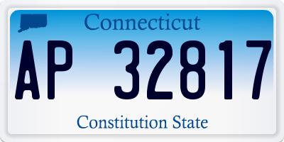 CT license plate AP32817