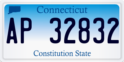 CT license plate AP32832