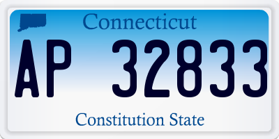 CT license plate AP32833