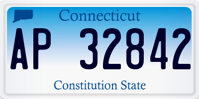 CT license plate AP32842