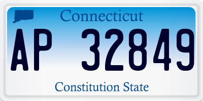 CT license plate AP32849