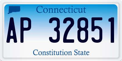 CT license plate AP32851