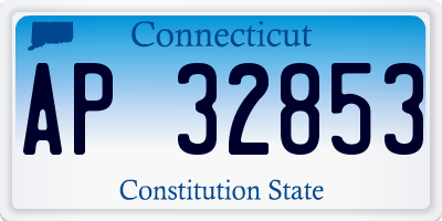 CT license plate AP32853
