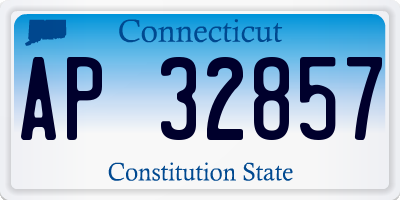 CT license plate AP32857