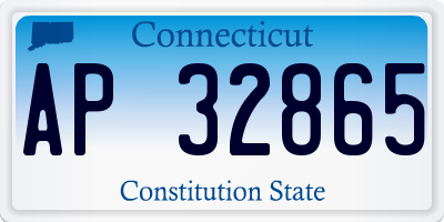 CT license plate AP32865