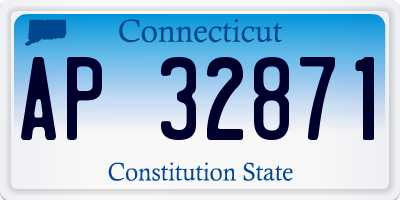 CT license plate AP32871