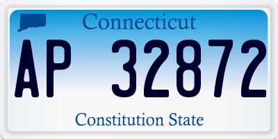 CT license plate AP32872