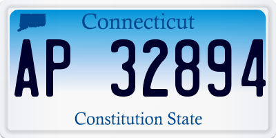 CT license plate AP32894