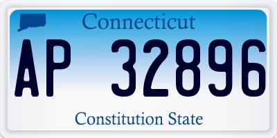 CT license plate AP32896