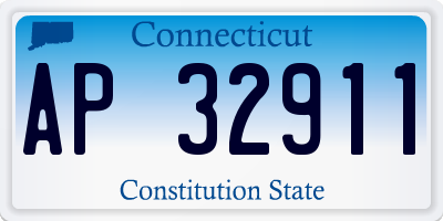 CT license plate AP32911