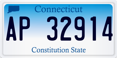 CT license plate AP32914