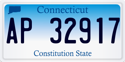CT license plate AP32917