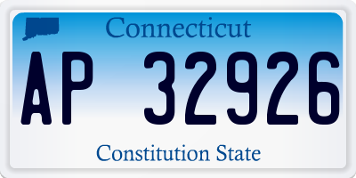 CT license plate AP32926