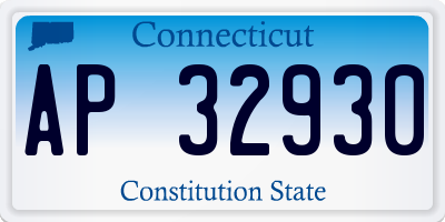 CT license plate AP32930