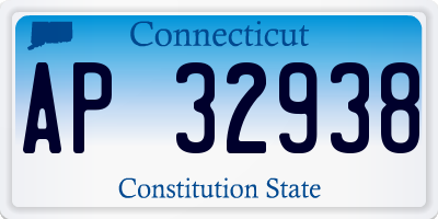CT license plate AP32938