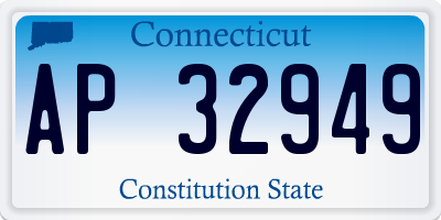 CT license plate AP32949