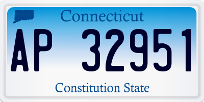 CT license plate AP32951
