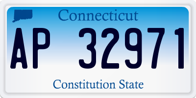 CT license plate AP32971
