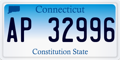 CT license plate AP32996