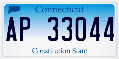 CT license plate AP33044