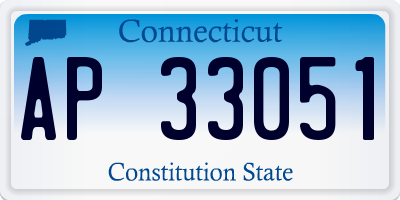 CT license plate AP33051