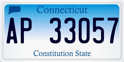 CT license plate AP33057