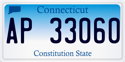 CT license plate AP33060