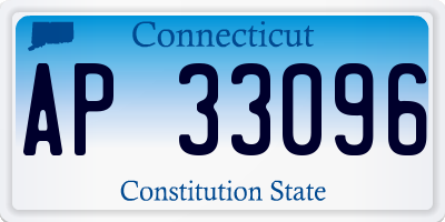 CT license plate AP33096
