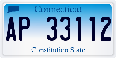 CT license plate AP33112