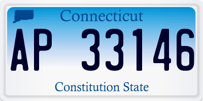 CT license plate AP33146