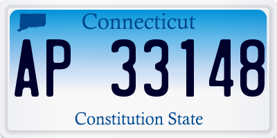 CT license plate AP33148