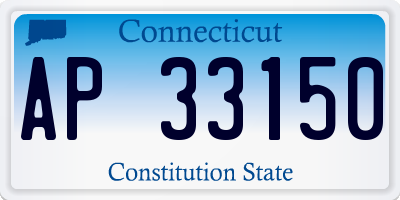 CT license plate AP33150