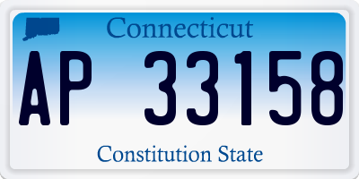 CT license plate AP33158