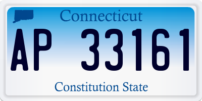 CT license plate AP33161