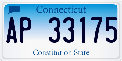 CT license plate AP33175