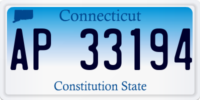 CT license plate AP33194