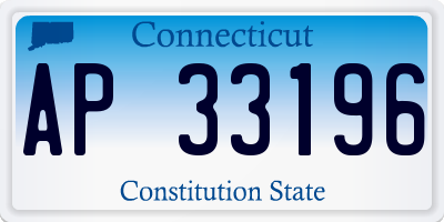 CT license plate AP33196
