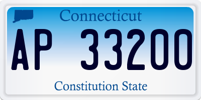 CT license plate AP33200