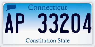 CT license plate AP33204