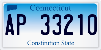 CT license plate AP33210