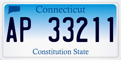 CT license plate AP33211