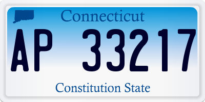 CT license plate AP33217