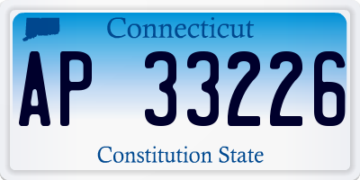 CT license plate AP33226