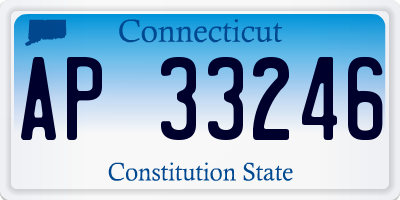 CT license plate AP33246