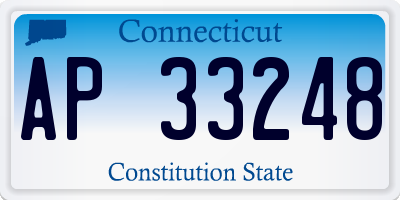 CT license plate AP33248