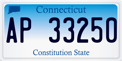 CT license plate AP33250