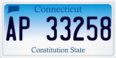 CT license plate AP33258