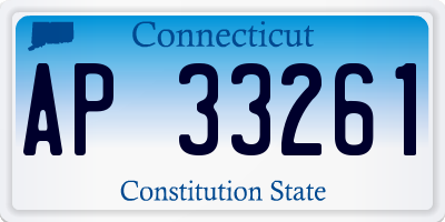 CT license plate AP33261